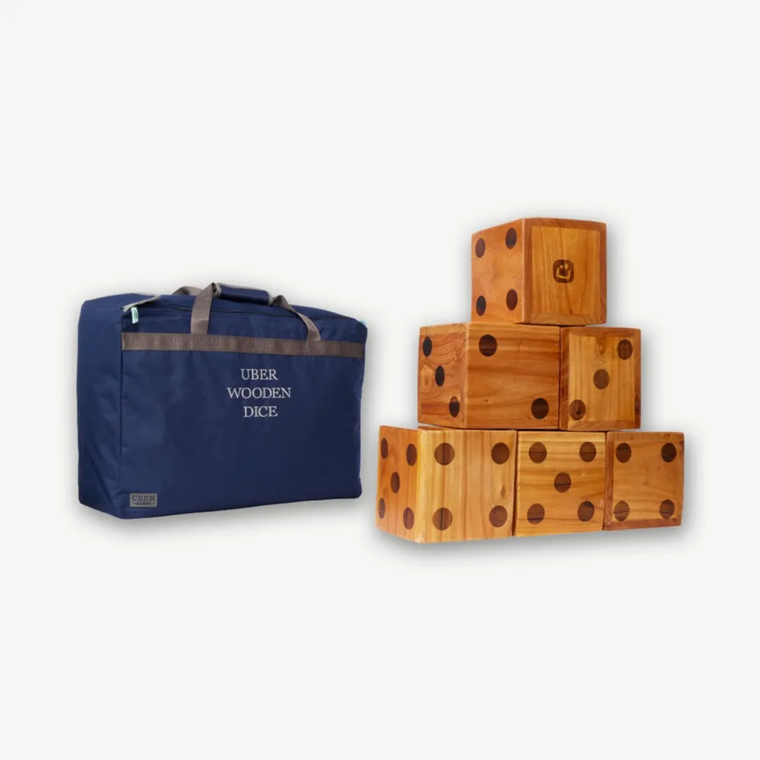 Ubergames Mega Houten Dobbelstenen 6x21x21cm