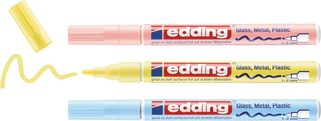 edding 751/3S Pastel Lakmarker Set - 3 Stuks