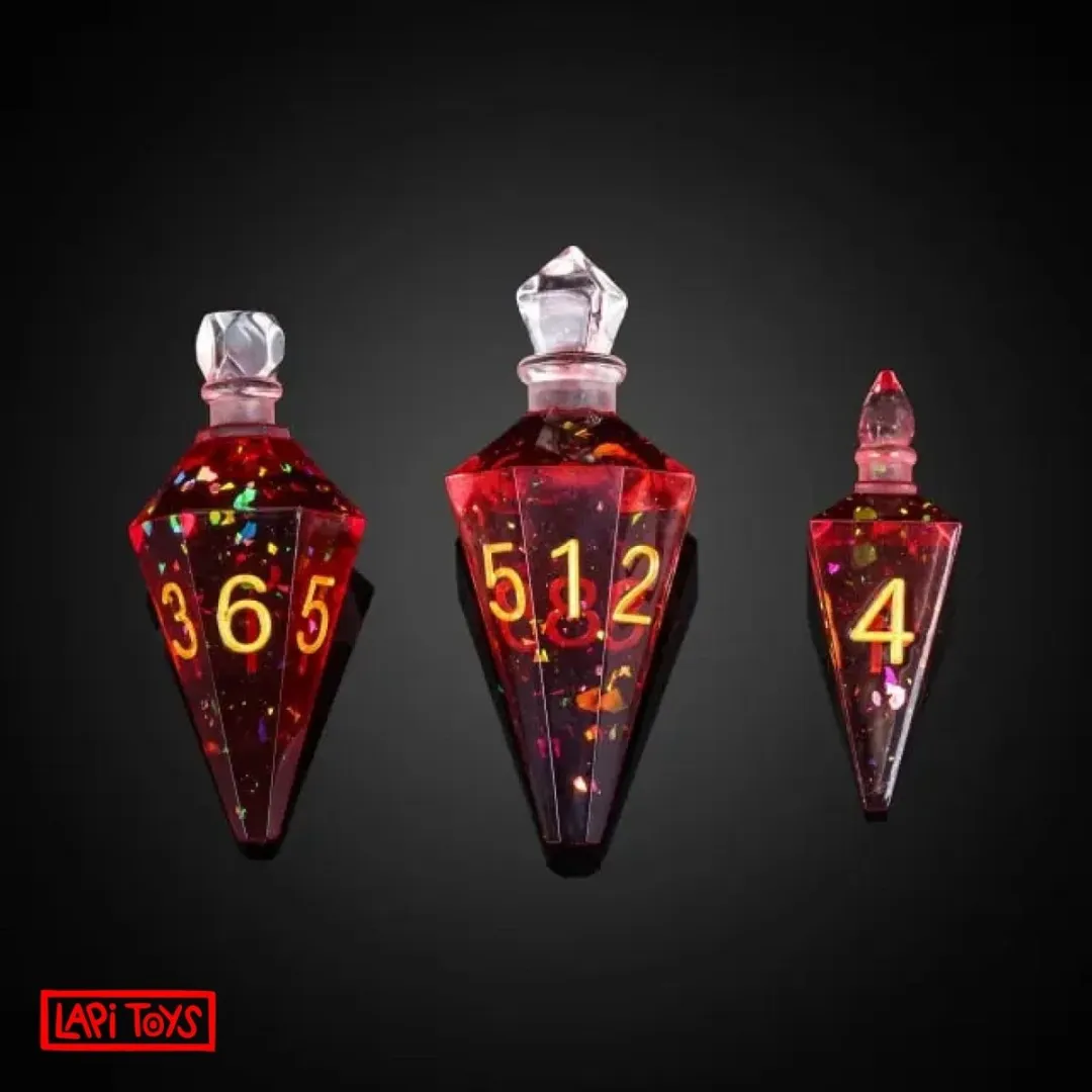 Lapi Toys D&D Dozen - Giftzak - 7-delig - Rood