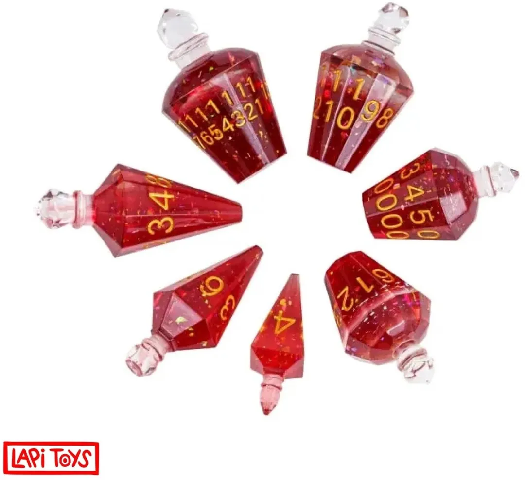Lapi Toys D&D Dozen - Giftzak - 7-delig - Rood