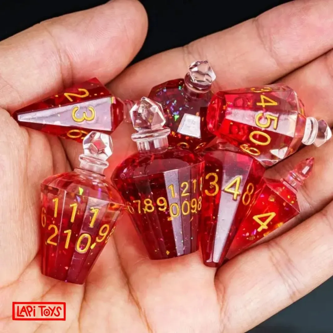 Lapi Toys D&D Dozen - Giftzak - 7-delig - Rood
