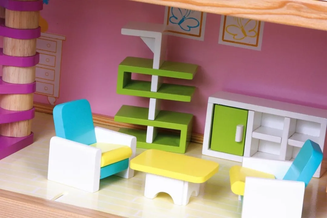 Small Foot Houten Poppenhuis Compleet - 23 Meubels - Multi