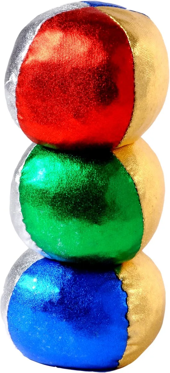 Angel Toys Jongleerballen Metallic - 2,5" - Rood/Blauw/Groen/Zilver/Goud