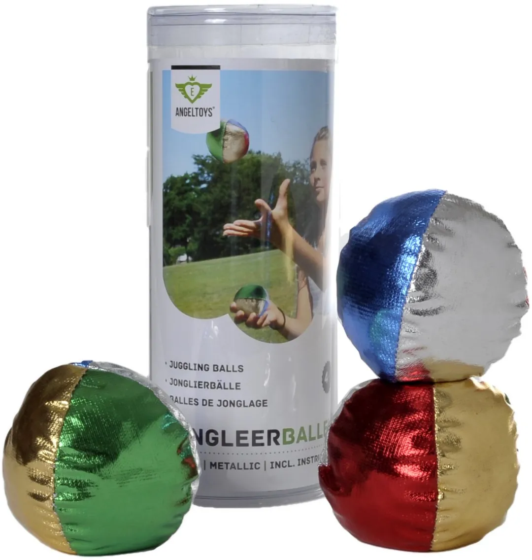 Angel Toys Jongleerballen Metallic - 2,5" - Rood/Blauw/Groen/Zilver/Goud