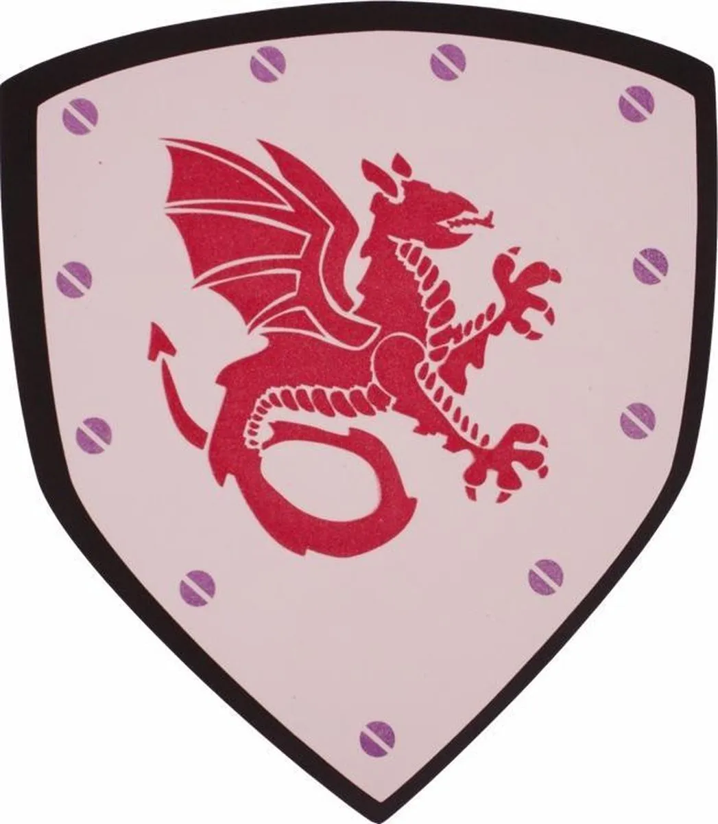 Charl's Toys Foam Zwaard 66cm & Schild - Rode Draak