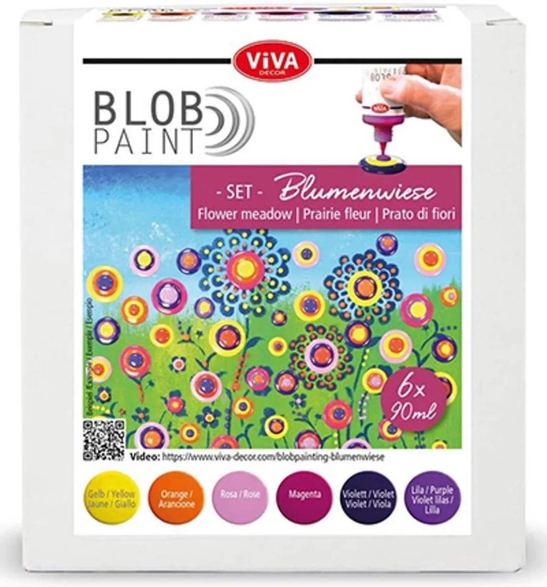 Viva Decor Blob Paint Set Bloemenweide