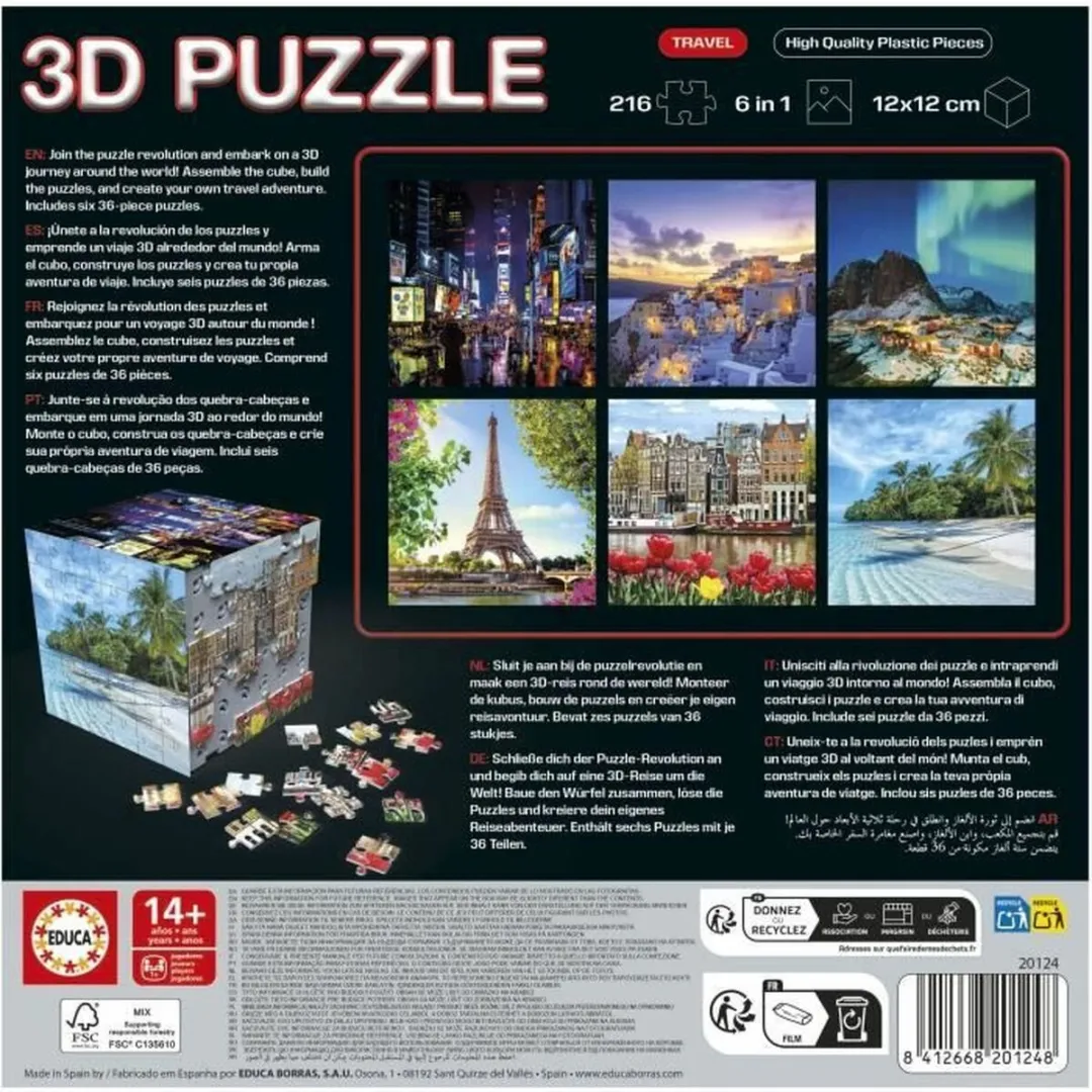 Educa 3D Puzzel 216 Stuks - Multicolor - afbeelding 5 van 6