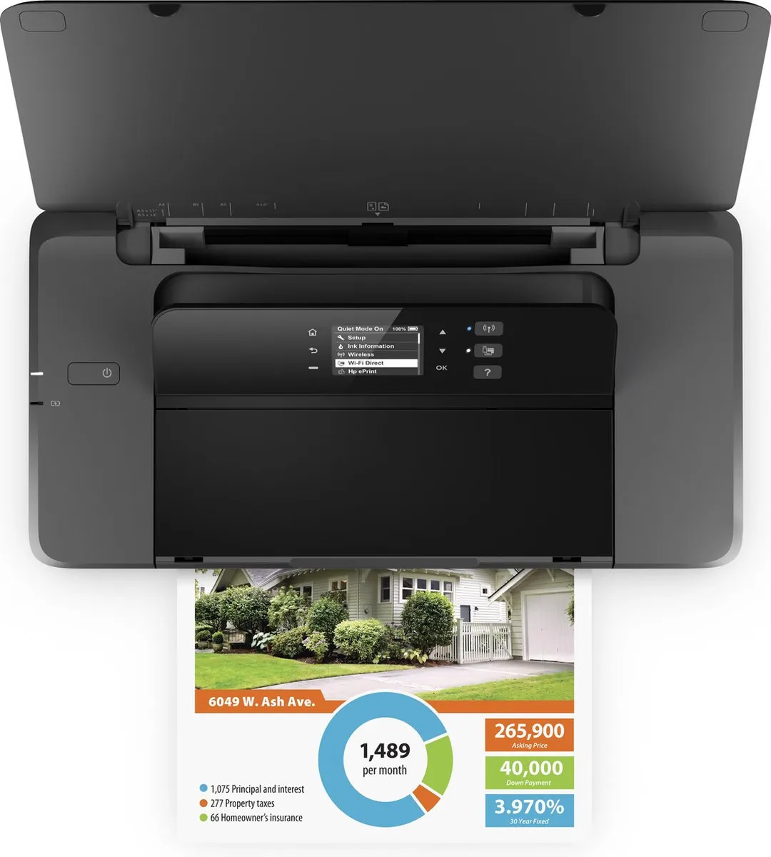 HP Officejet 200 CZ993A Draagbare Printer - 50 Vel - Zwart