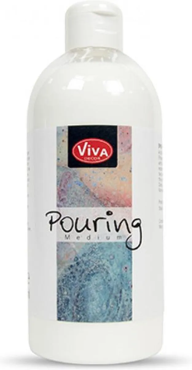 Viva Decor Pouring Medium 500ml - Dikvloeibaar acryl-hulpmiddel voor giettoepassingen - Transparant
