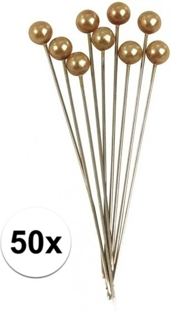 Rayher Spelden met parelkop 6,4cm - 50 Stuks
