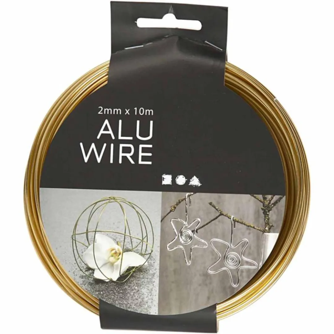 Creativ Company Alu Draad 2mm Goud 10m