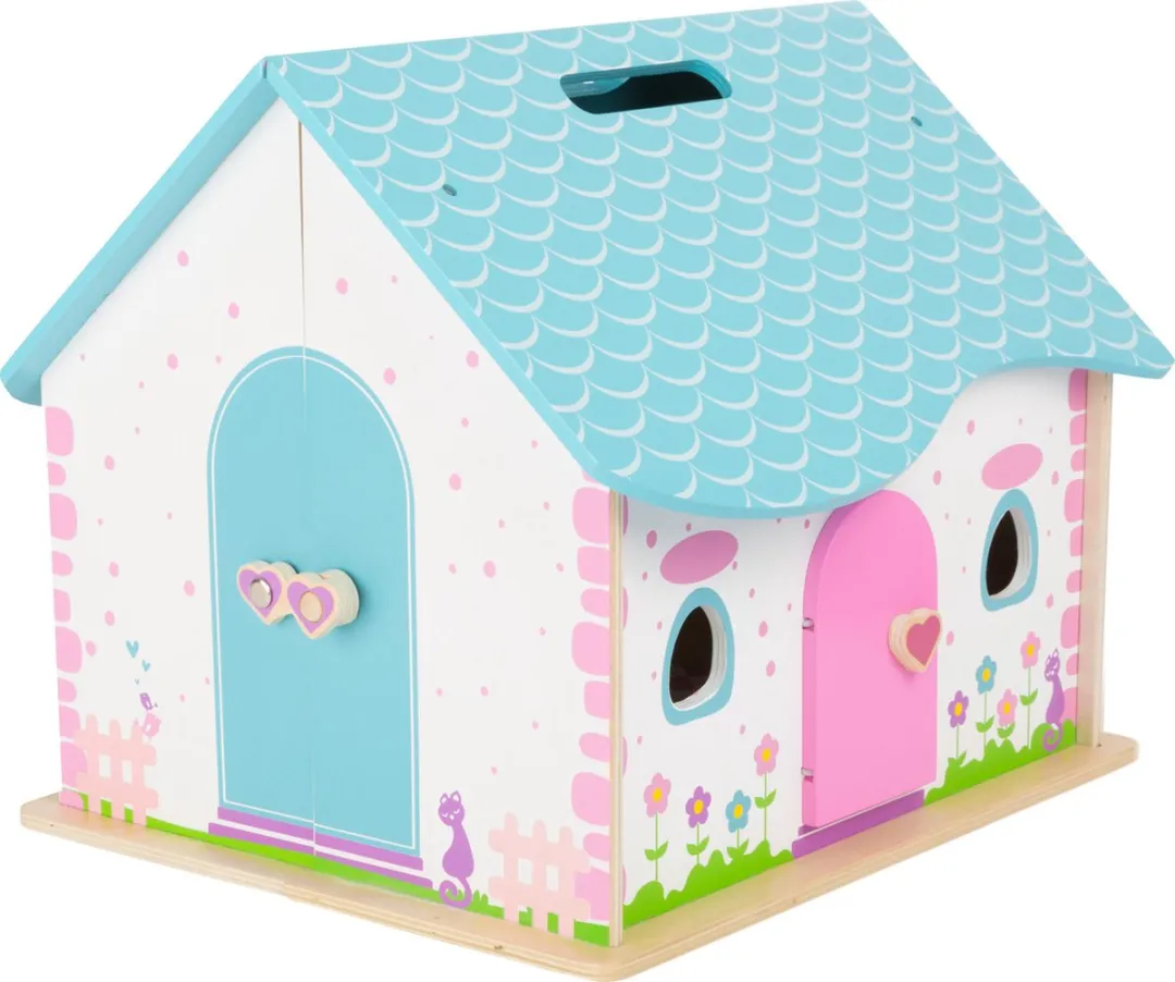 Small foot Vouwbaar Poppenhuis - 12 Meubels, 2 Poppen - Wit