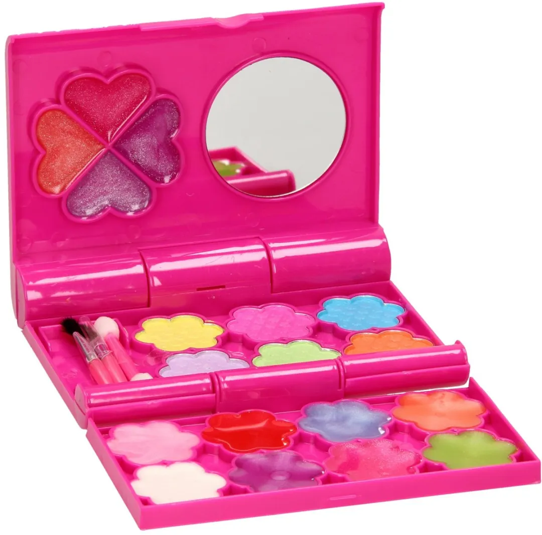 Johntoy Isabella Make-up Doosje - 18 Kleuren - Roze