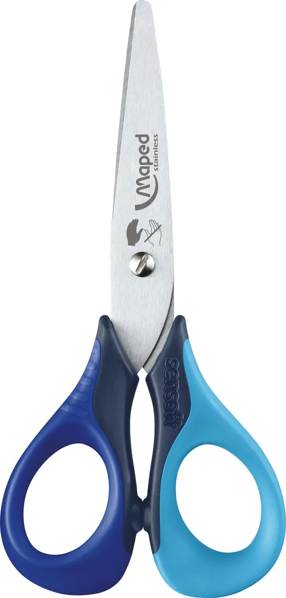 Maped Sensoft 3D Schaar 13cm - Linkshandig - Blauw/Turkoois
