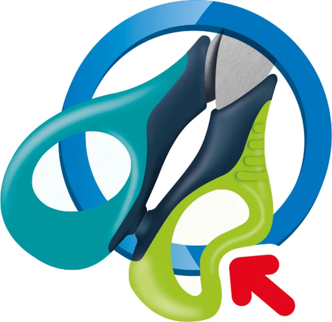 Maped Sensoft 3D Schaar 13cm - Linkshandig - Blauw/Turkoois