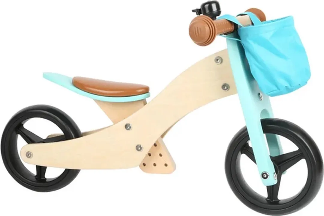 Small Foot Houten Driewieler & Loopfiets 2in1 - Turquoise