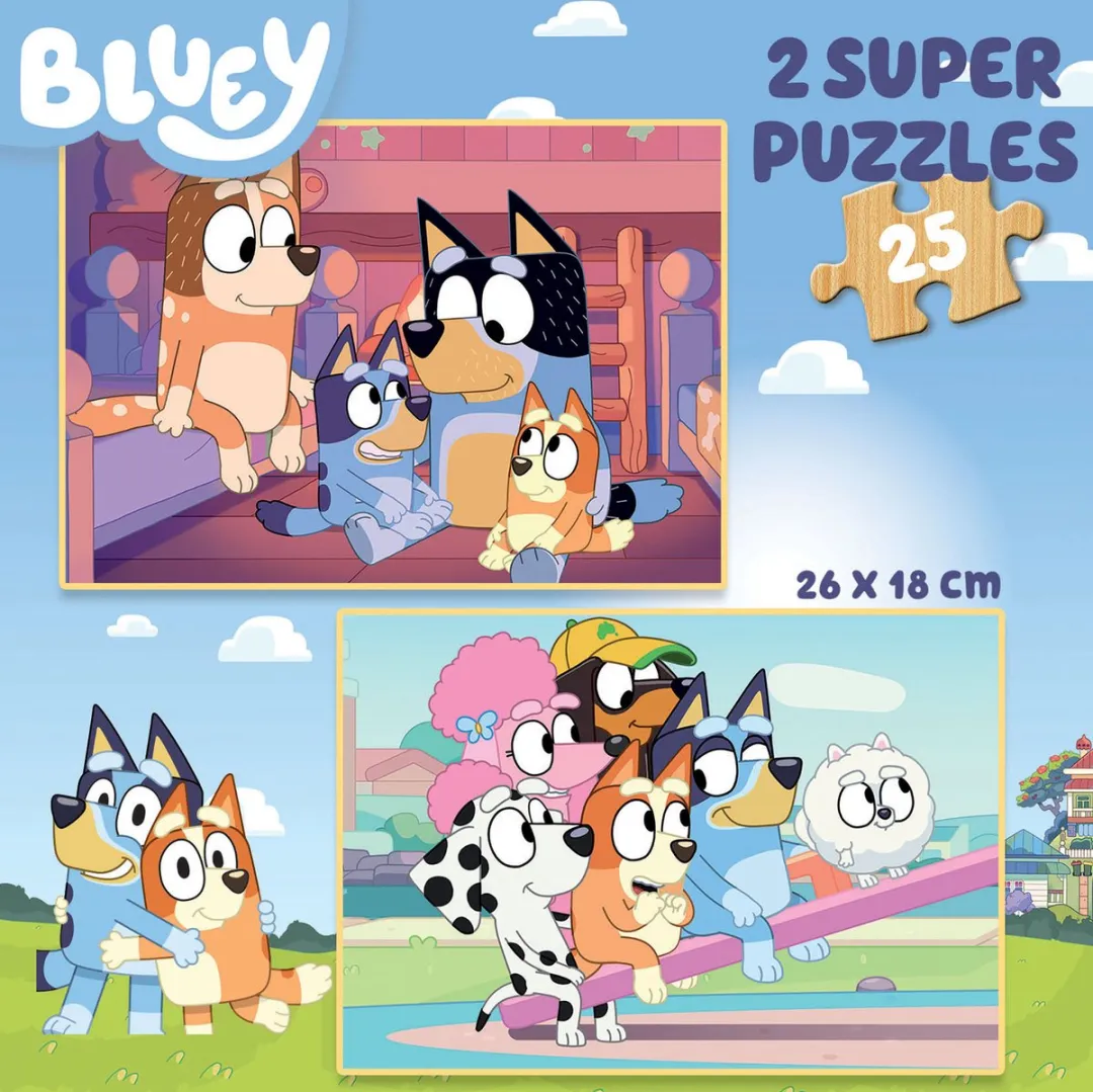 Educa Bluey Houten Puzzel 25 Stuks ED19407 - Multicolor