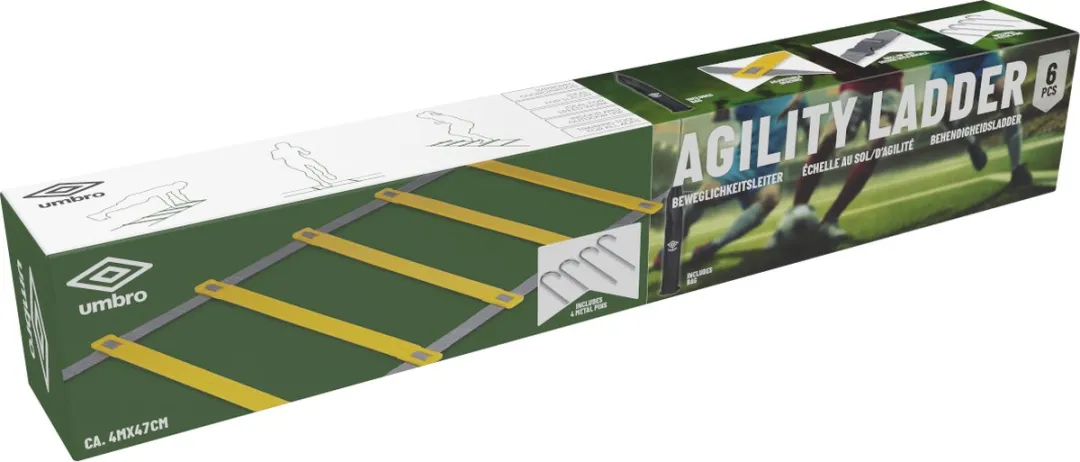 Dunlop Umbro Loopladder 4m - Voetbal Trainingsmateriaal - Geel