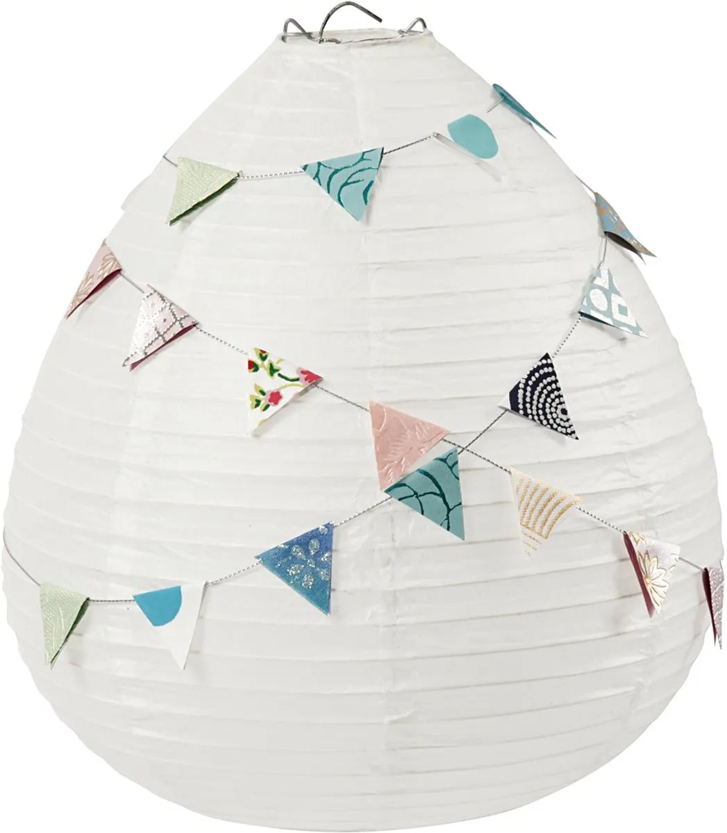 Creativ Company Papieren Lamp Druppel 25x27cm - Wit