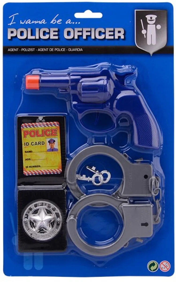 Johntoy Politie Speelset 10cm - Multicolor