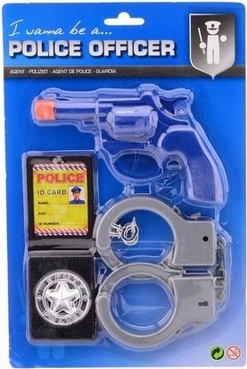 Johntoy Politie Speelset 10cm - Multicolor