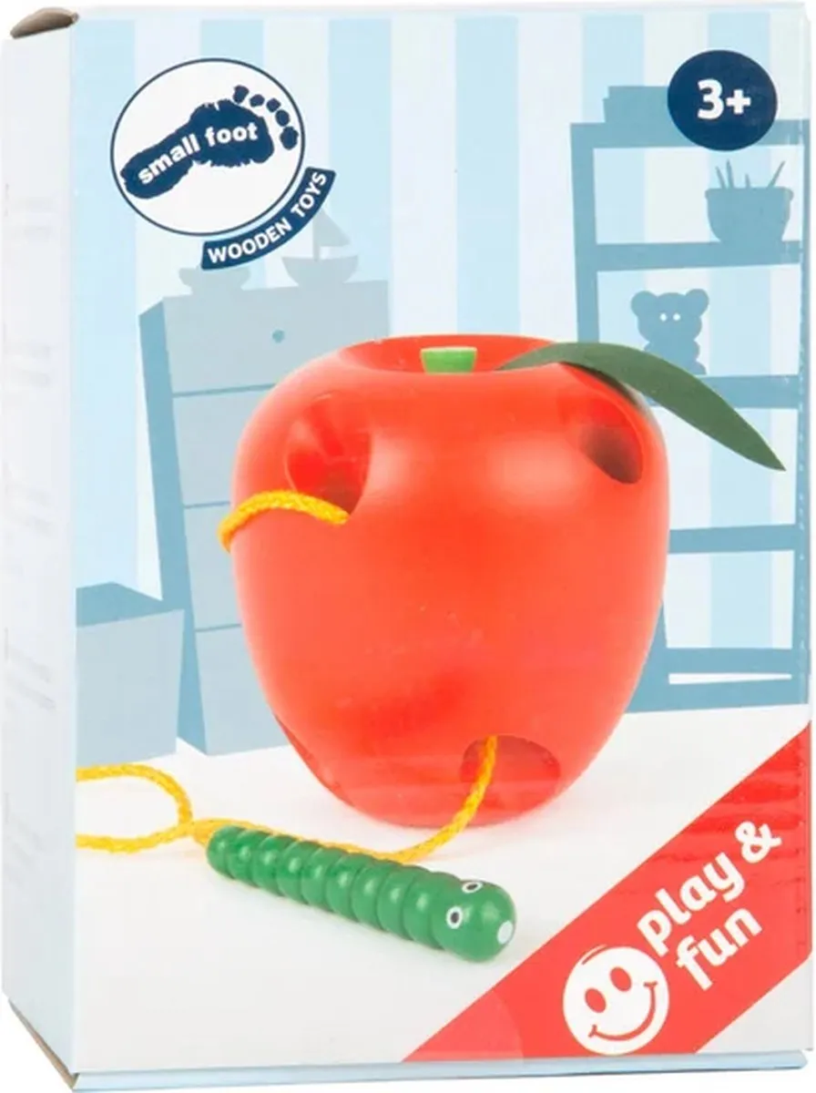 Small Foot Houten Rijg Appel - Multicolor