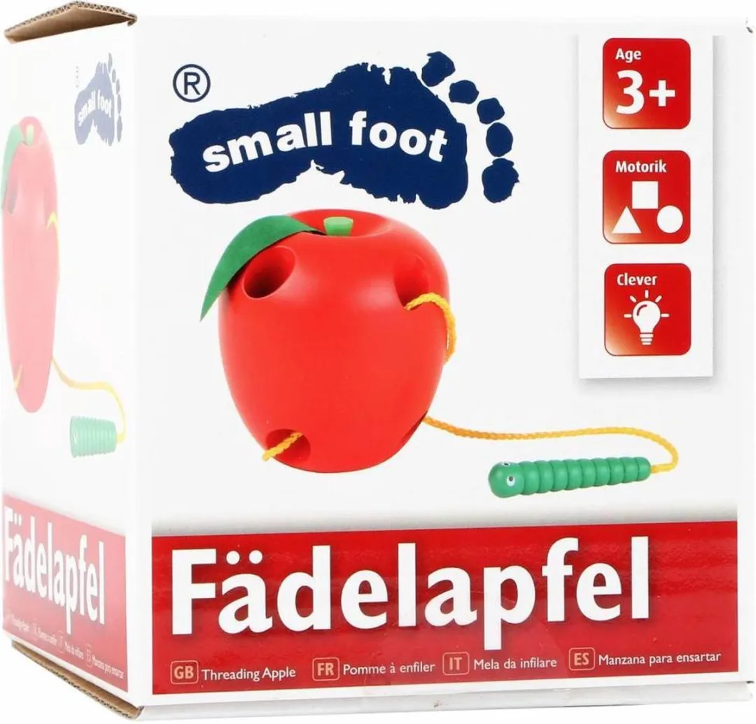 Small Foot Houten Rijg Appel - Multicolor