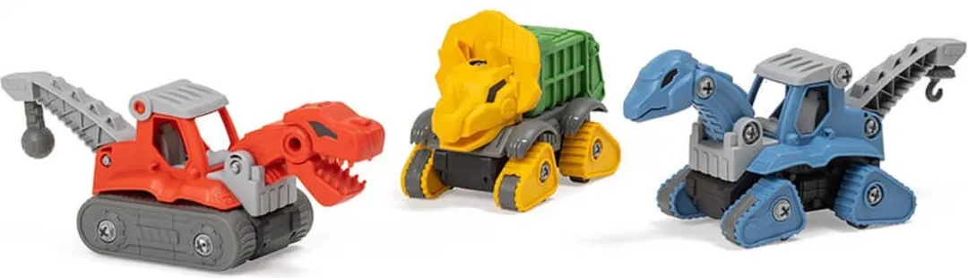 Eurekakids Dino Bouwpakket Dumptruck Geel - 8 Stuks - 1 Figuur - afbeelding 2 van 6