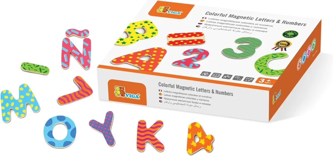 Viga Toys Magnetische Letters & Nummers 77 Stuks