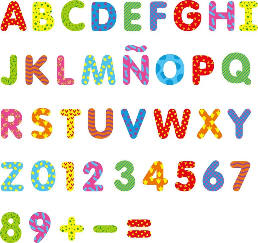 Viga Toys Magnetische Letters & Nummers 77 Stuks - Multicolor