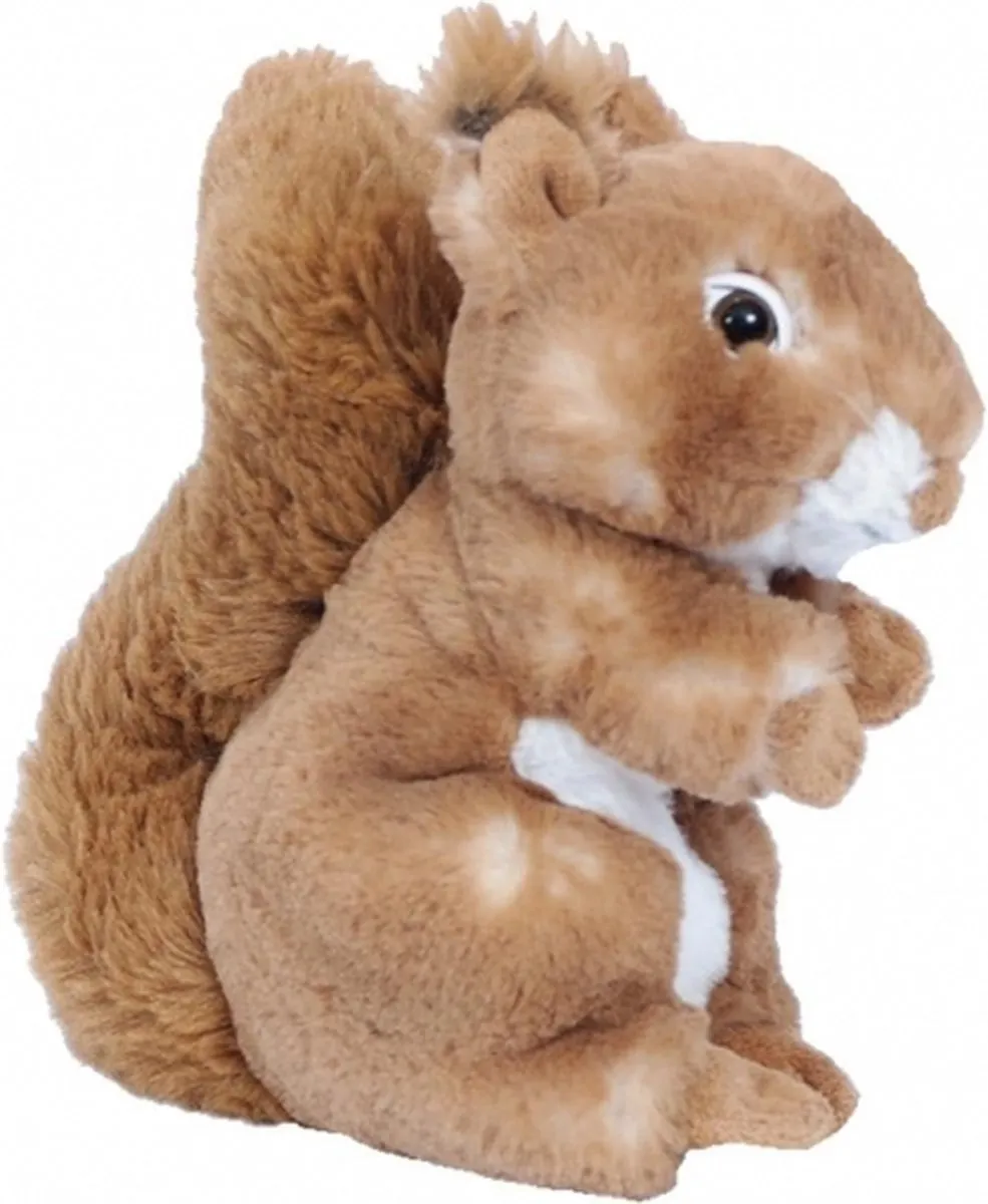 PIA Soft Toys Pluche Eekhoorn Knuffel - 20cm - Bruin - 2 Stuks