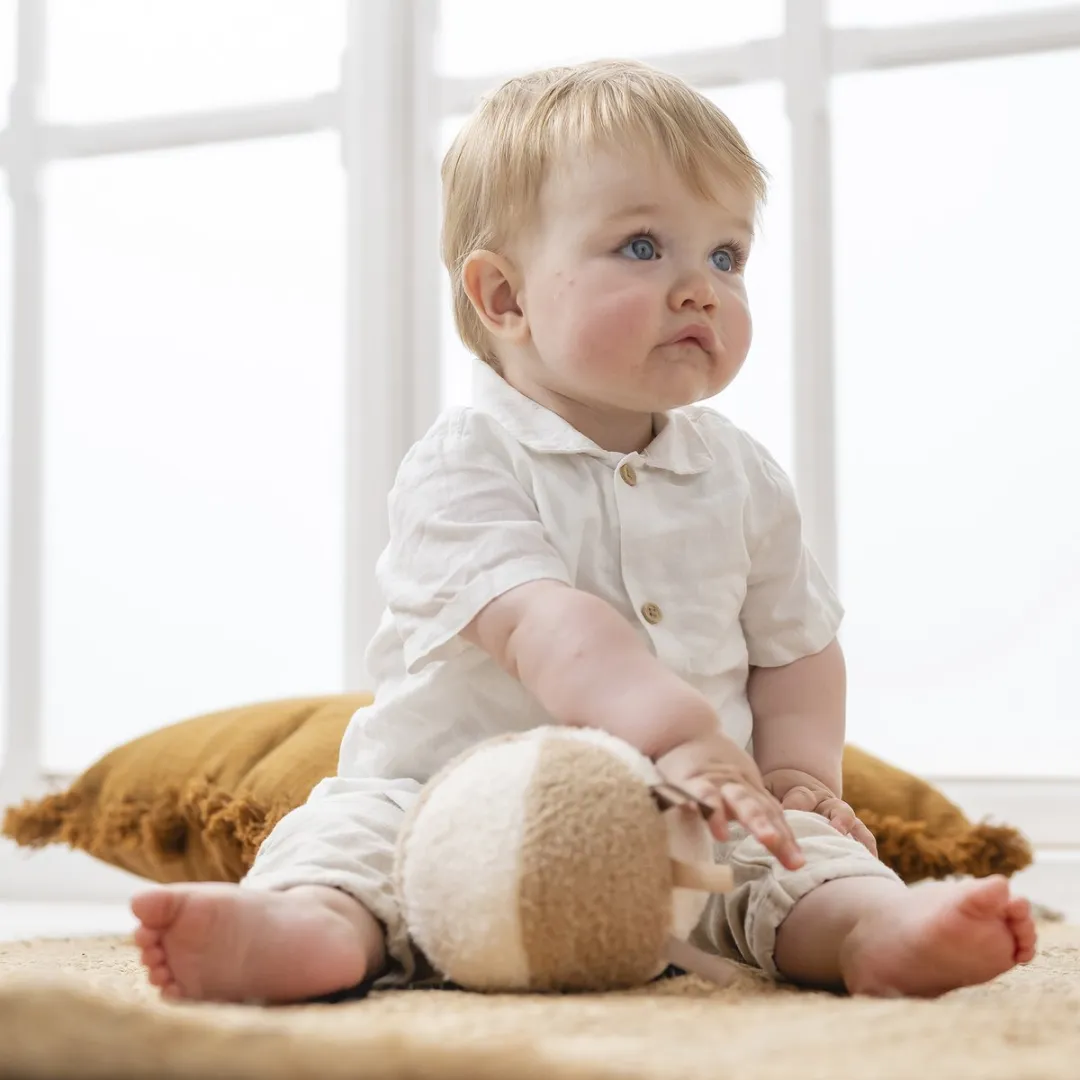 Nattou Teddy Knuffel Bal 11cm - Ecru Karamel