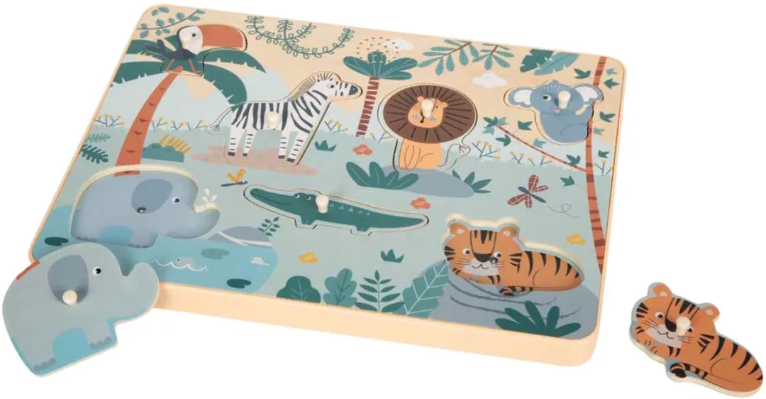 Small Foot Houten Dierengeluiden Puzzel Safari 1000 Stuks - Multi