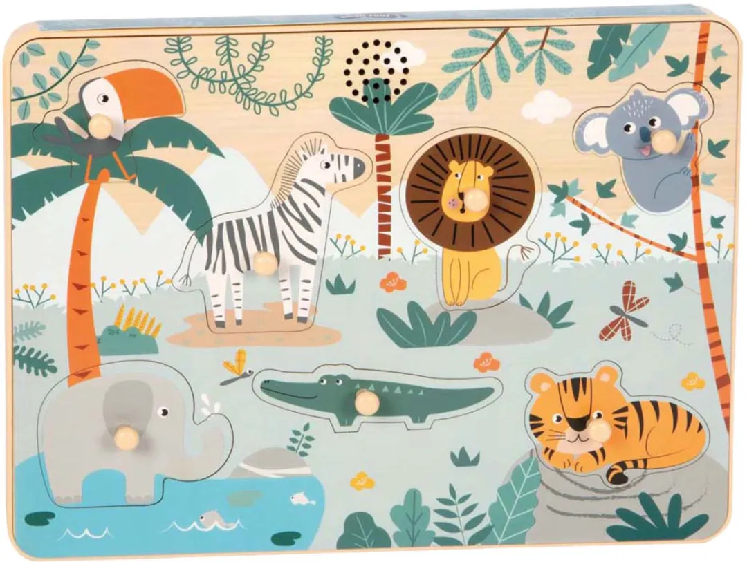 Small Foot Houten Dierengeluiden Puzzel Safari 1000 Stuks - Multi