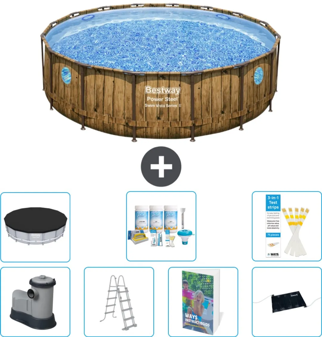 Bestway Power Steel Swim Vista Zwembad 488cm