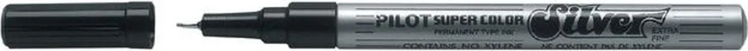 Pilot Super Color Zilveren Marker - Extra Fine Tip