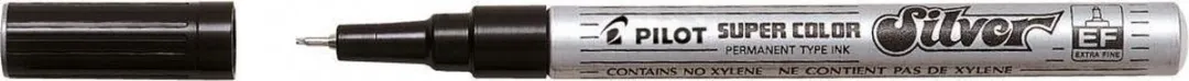 Pilot Super Color Zilveren Marker - Extra Fine Tip - afbeelding 6 van 6