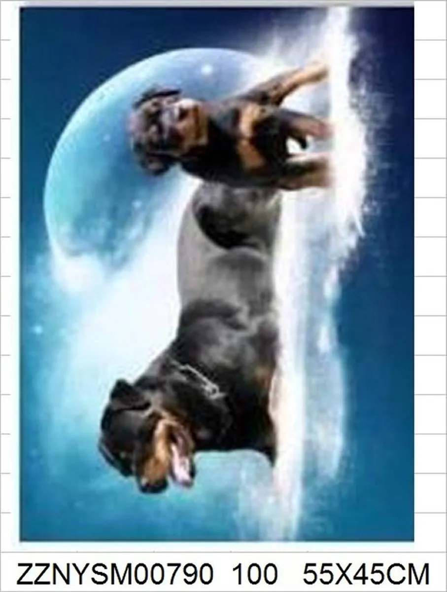 VDTOYS Diamond Painting VDTA100 Rottweiler - 55x45cm