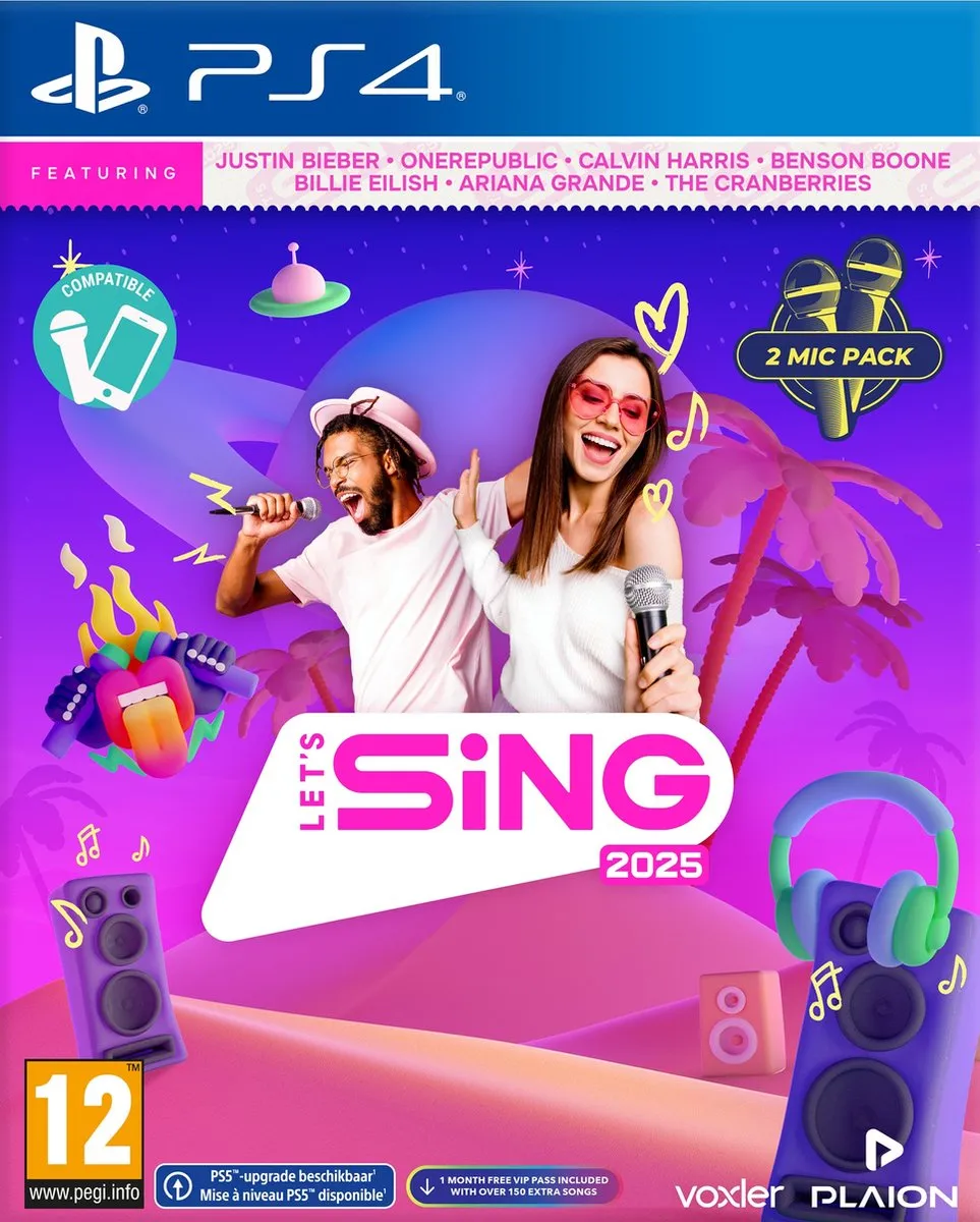 Plaion Let's Sing 2025 PS4 - 2 Microfoons