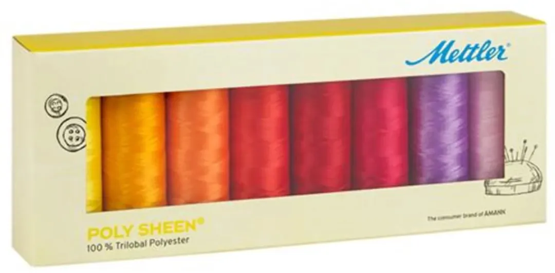 Amann Mettler PS8 Polysheen Borduurgarenset - 8 Kleuren 200m
