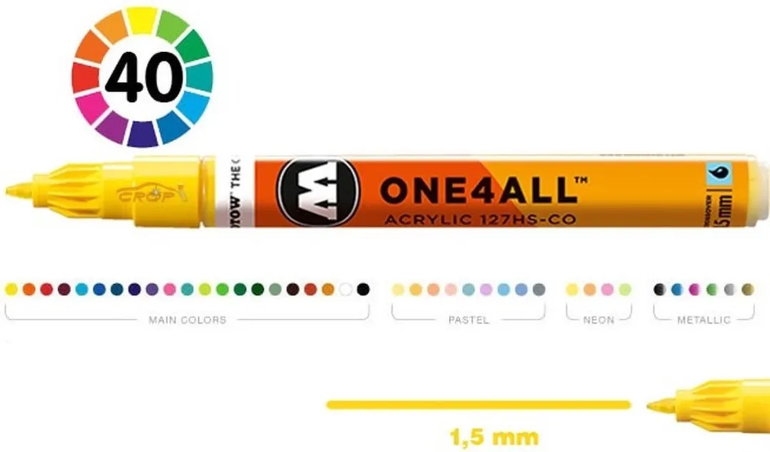 Molotow One4All 1.5mm Marker - Metallic Goud