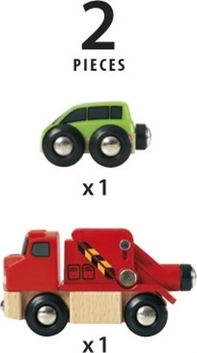 BRIO Sleepwagen met Auto 33528 - Rood