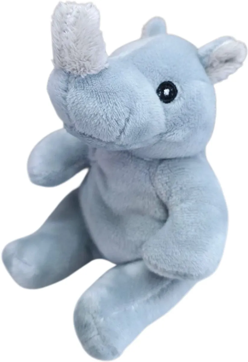 Unitoys Mini Animals Zittende Neushoorn - Grijs 12cm