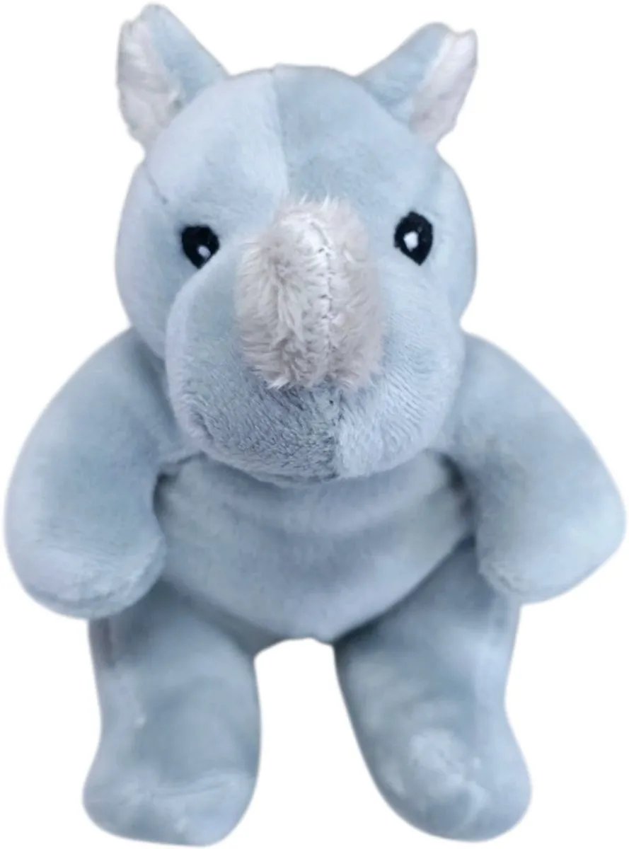 Unitoys Mini Animals Zittende Neushoorn - Grijs 12cm