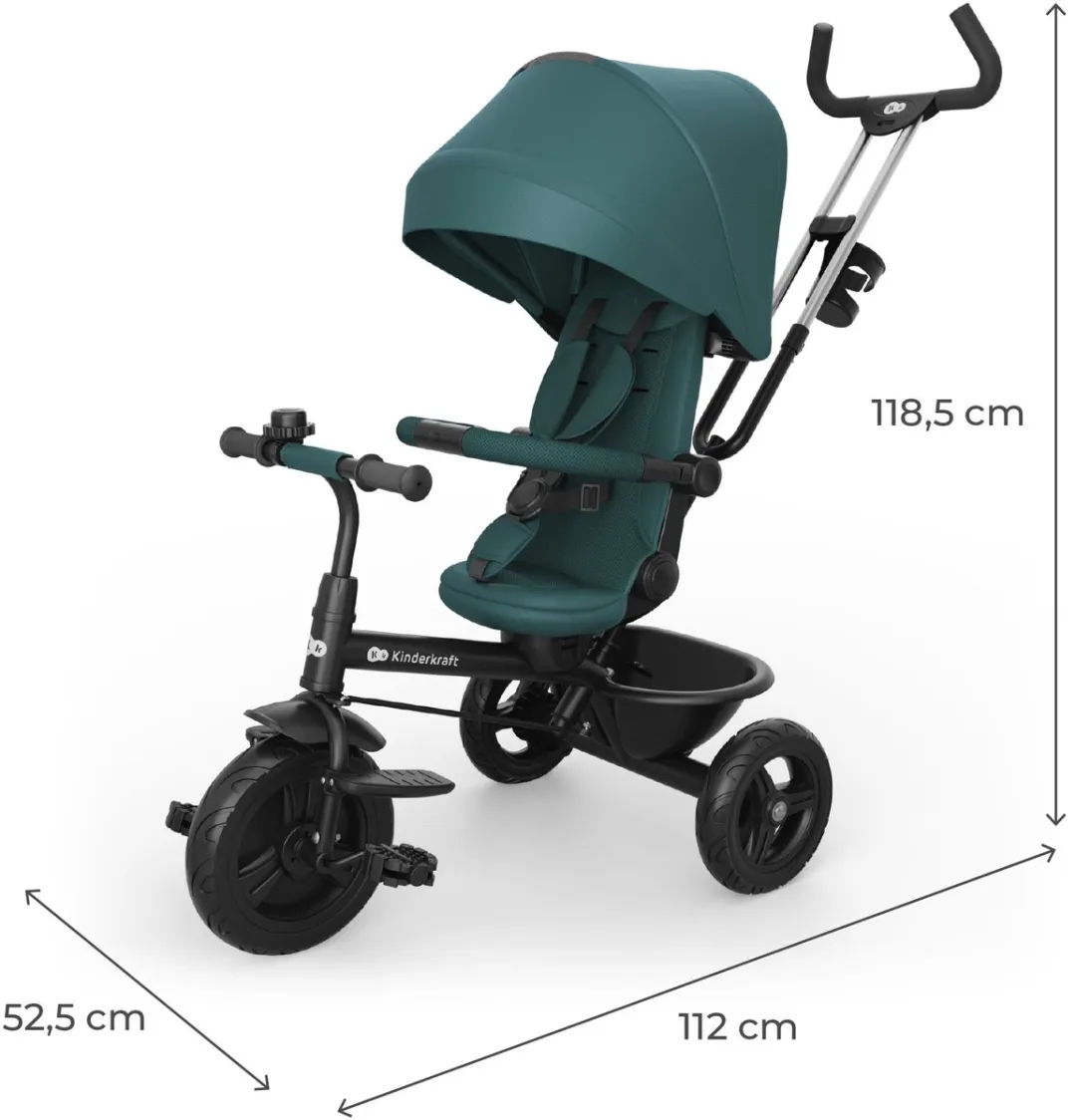KinderKraft Aston 2 Plus Driewieler - Groen
