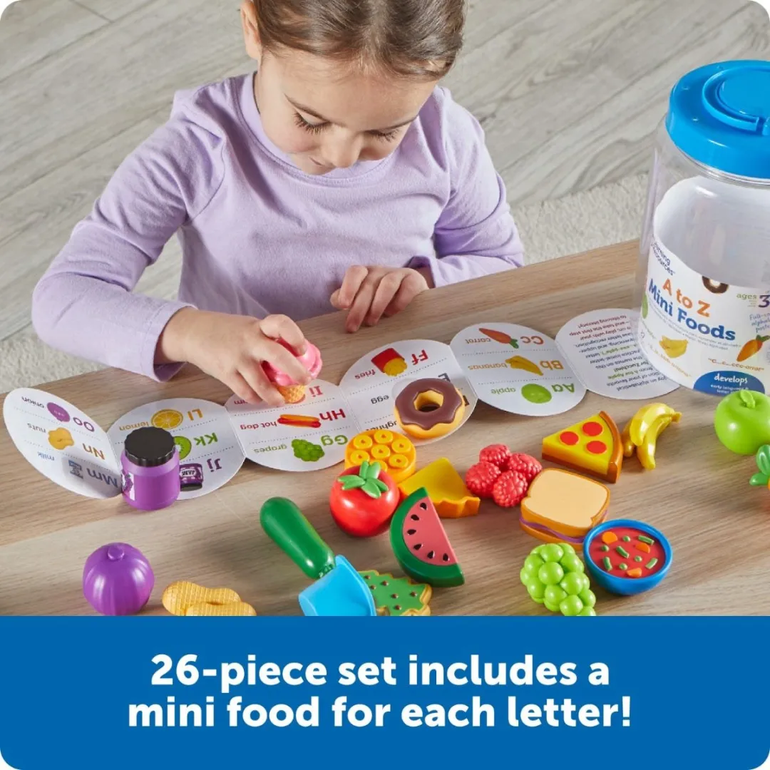 Learning Resources A to Z Mini Foods - Multicolor