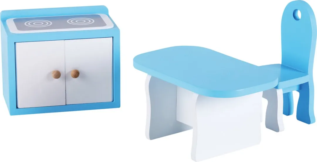 Small foot Doll's House Deluxe Villa Blauw - 12 Meubels - afbeelding 6 van 6