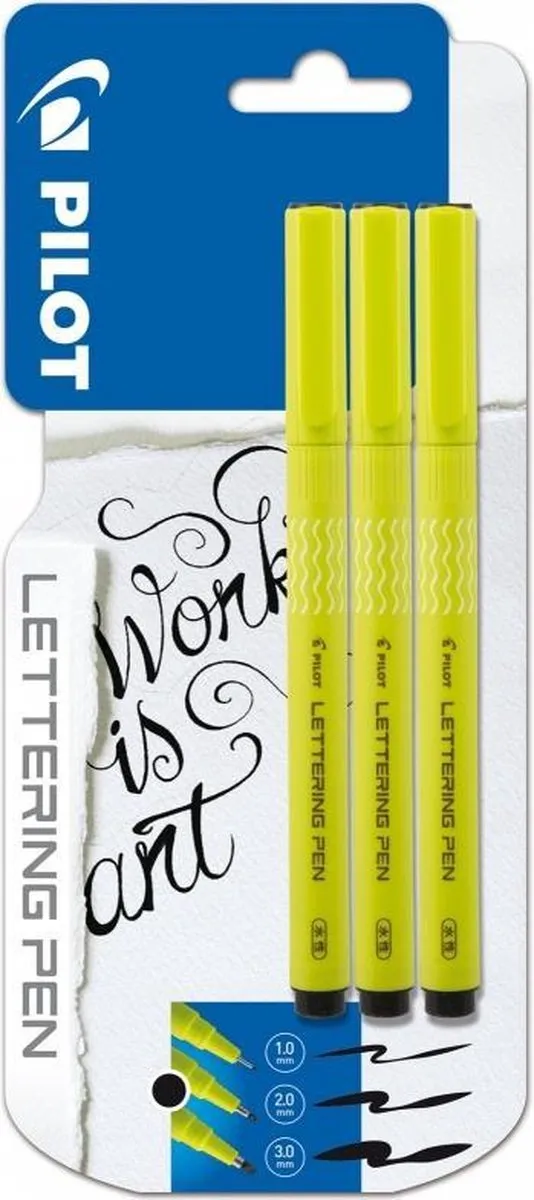 Pilot Handlettering Set - 6 Stuks - A4 Oefenblokken & Pennen - Wit/Zwart
