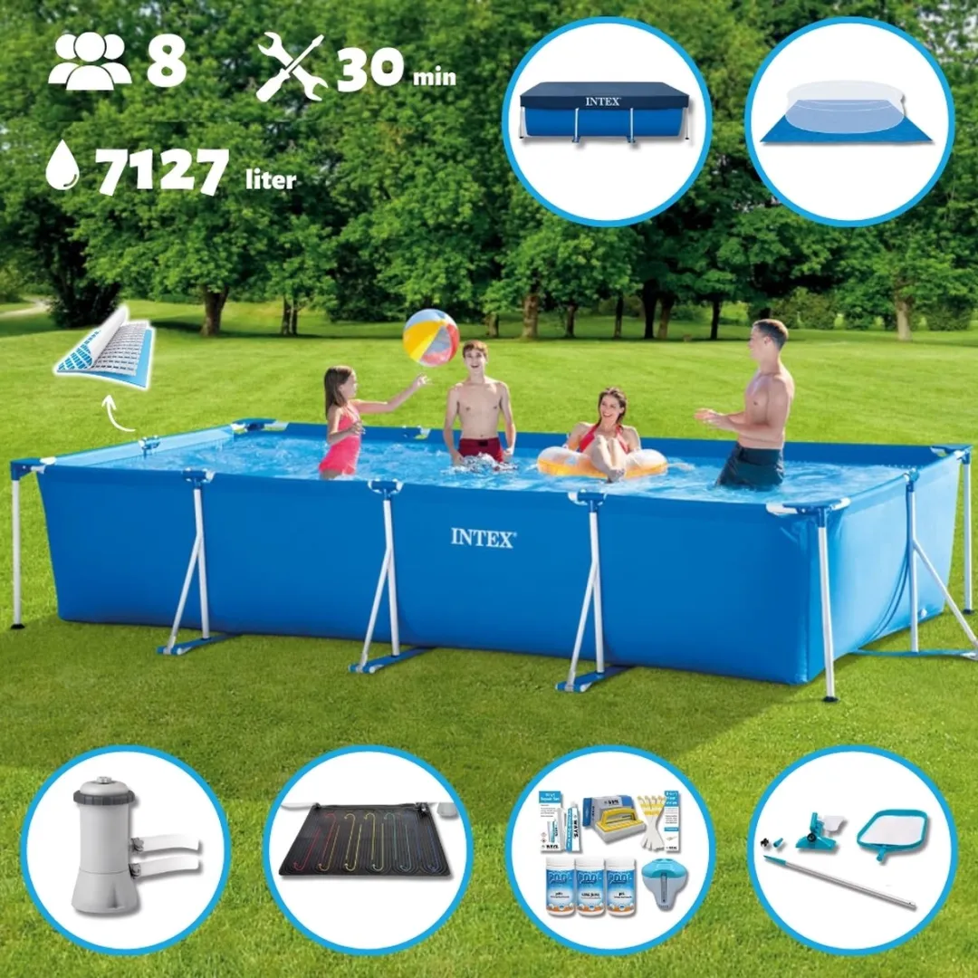 Intex Opzetzwembad 450x220x84cm Blauw - 7127L