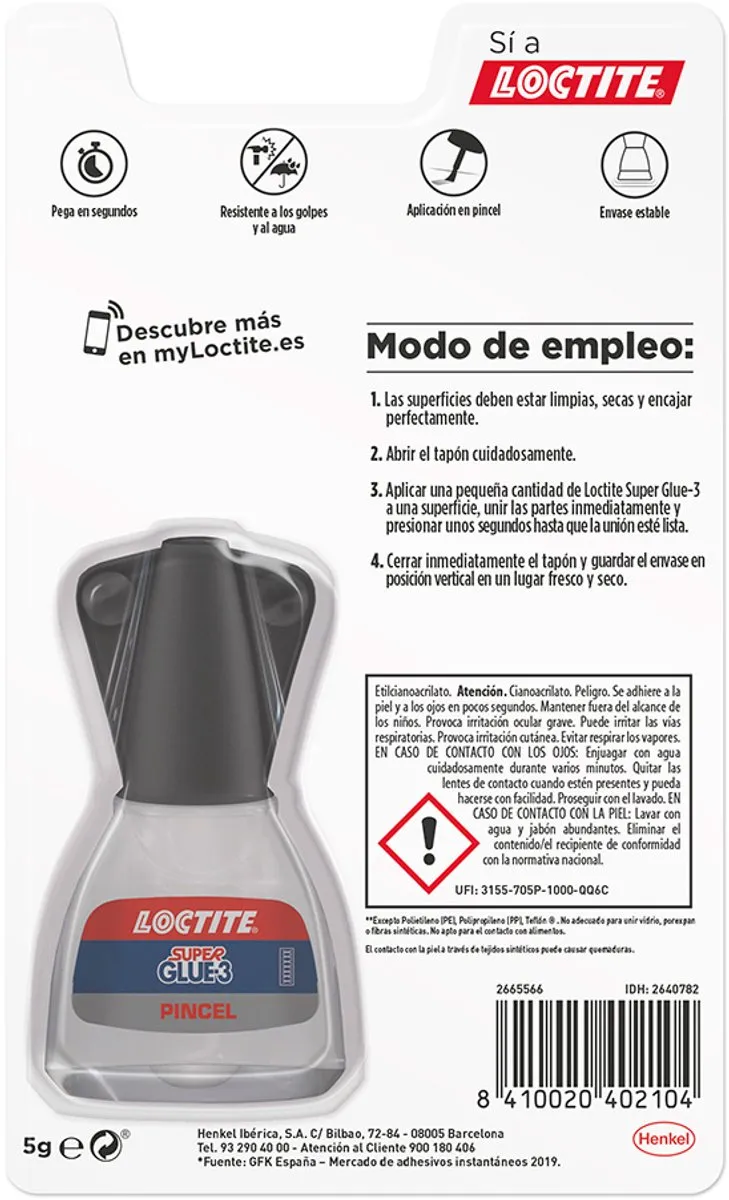 Loctite Super Glue-3 Pincel 5g - Transparant